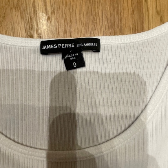 James Perse Ribbed Supima Cotton White Tank - Picture 6 of 7